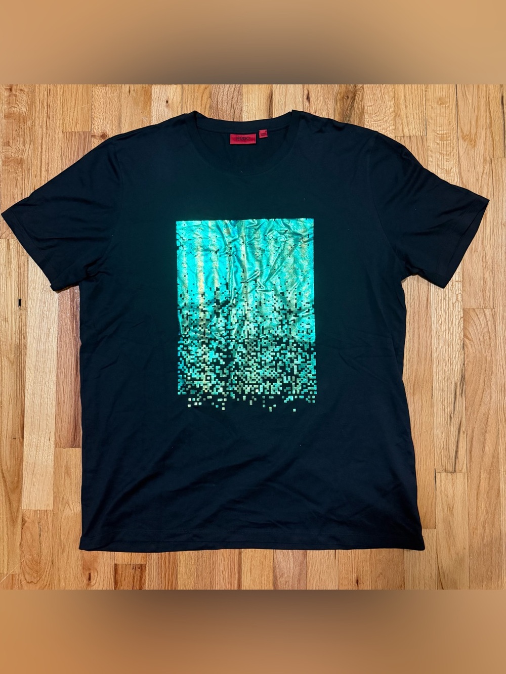 Boss By Hugo Boss Black Graphic Dazzle Iridescent T-shirt Size XXL